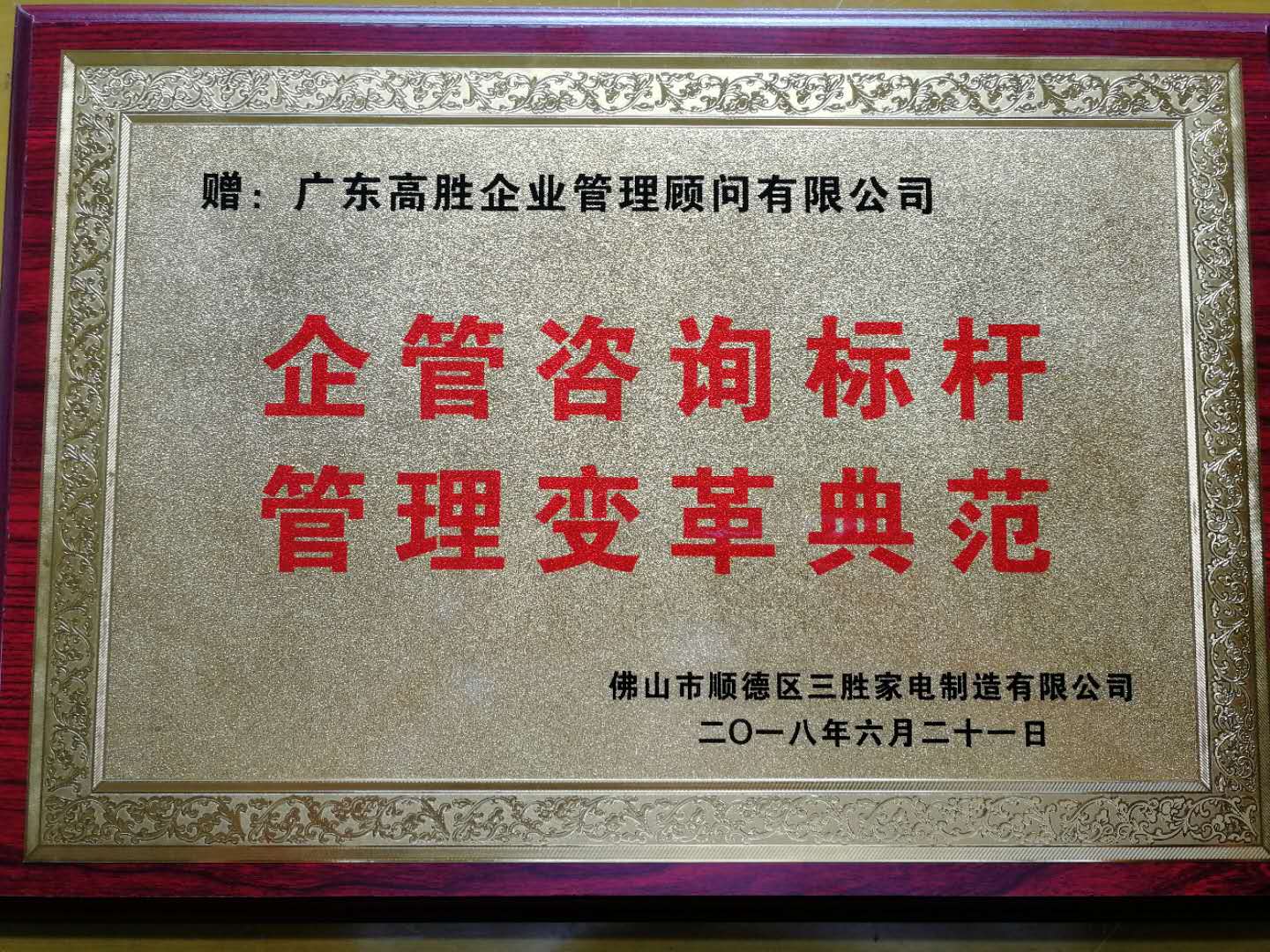 喜迅！三胜项目完美验收，高胜咨询再添硕果！
